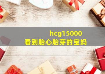 hcg15000看到胎心胎芽的宝妈