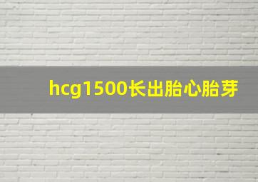 hcg1500长出胎心胎芽