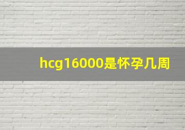 hcg16000是怀孕几周