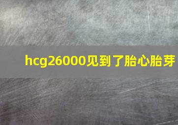 hcg26000见到了胎心胎芽