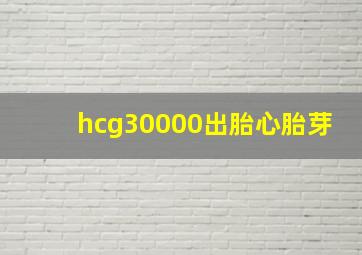 hcg30000出胎心胎芽