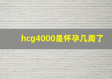 hcg4000是怀孕几周了