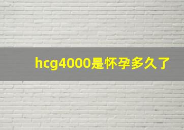 hcg4000是怀孕多久了