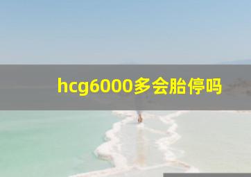 hcg6000多会胎停吗