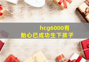 hcg6000有胎心已成功生下孩子