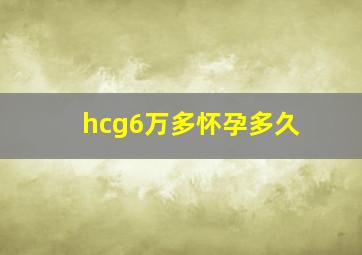 hcg6万多怀孕多久