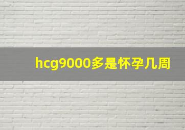 hcg9000多是怀孕几周