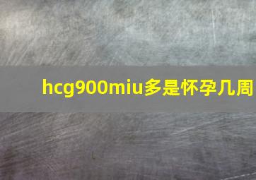 hcg900miu多是怀孕几周