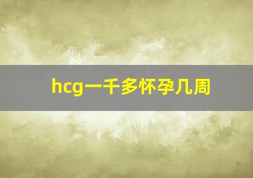 hcg一千多怀孕几周