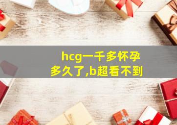 hcg一千多怀孕多久了,b超看不到