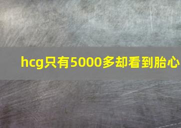 hcg只有5000多却看到胎心