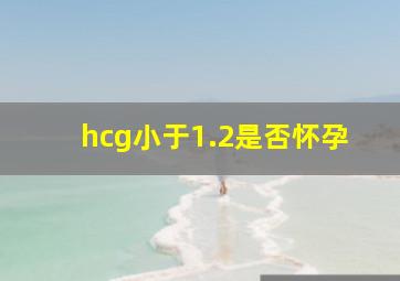 hcg小于1.2是否怀孕