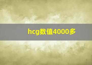 hcg数值4000多