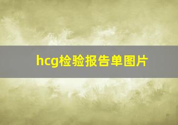 hcg检验报告单图片