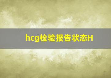 hcg检验报告状态H