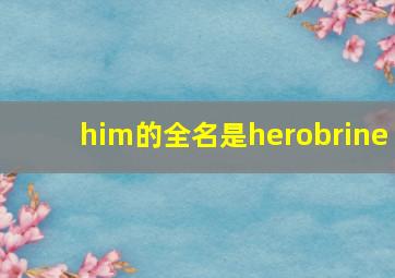 him的全名是herobrine