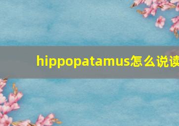 hippopatamus怎么说读