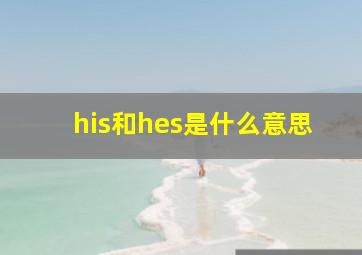 his和hes是什么意思