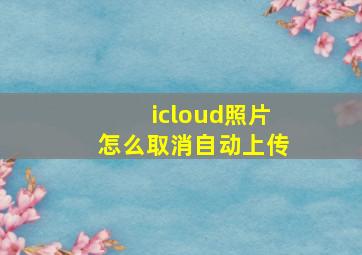 icloud照片怎么取消自动上传