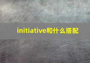 initiative和什么搭配