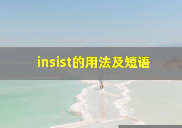 insist的用法及短语