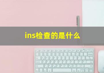 ins检查的是什么