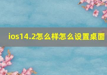 ios14.2怎么样怎么设置桌面