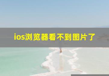 ios浏览器看不到图片了