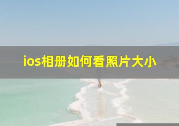 ios相册如何看照片大小