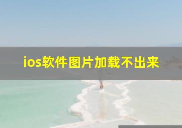 ios软件图片加载不出来