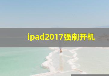 ipad2017强制开机