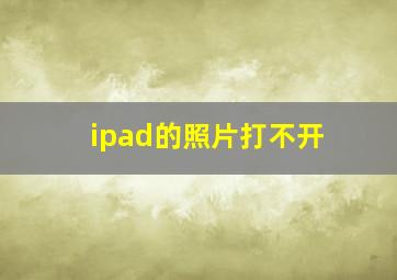 ipad的照片打不开