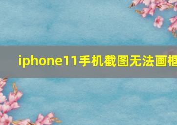 iphone11手机截图无法画框