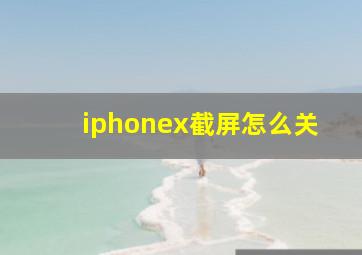 iphonex截屏怎么关