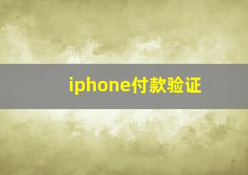 iphone付款验证