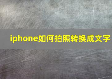 iphone如何拍照转换成文字