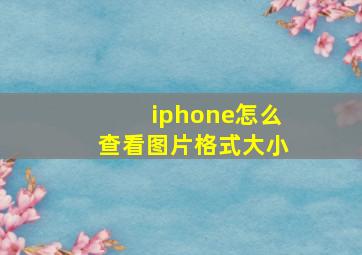 iphone怎么查看图片格式大小