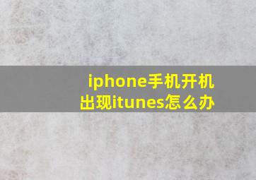 iphone手机开机出现itunes怎么办