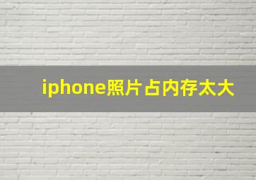 iphone照片占内存太大