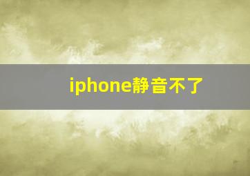 iphone静音不了