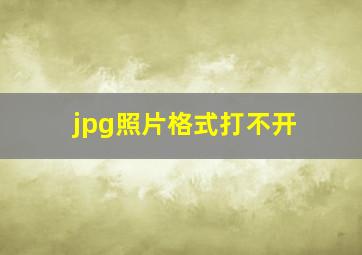 jpg照片格式打不开