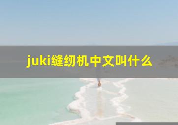 juki缝纫机中文叫什么