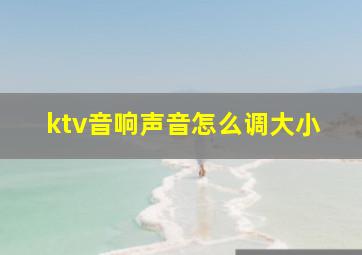 ktv音响声音怎么调大小