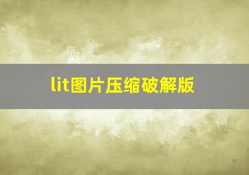 lit图片压缩破解版