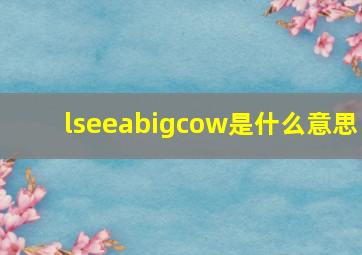 lseeabigcow是什么意思