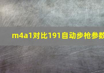 m4a1对比191自动步枪参数