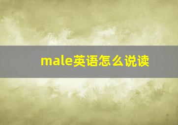 male英语怎么说读