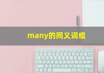 many的同义词组