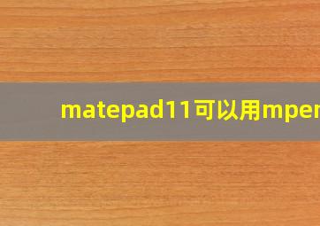 matepad11可以用mpencil