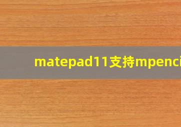 matepad11支持mpencil吗